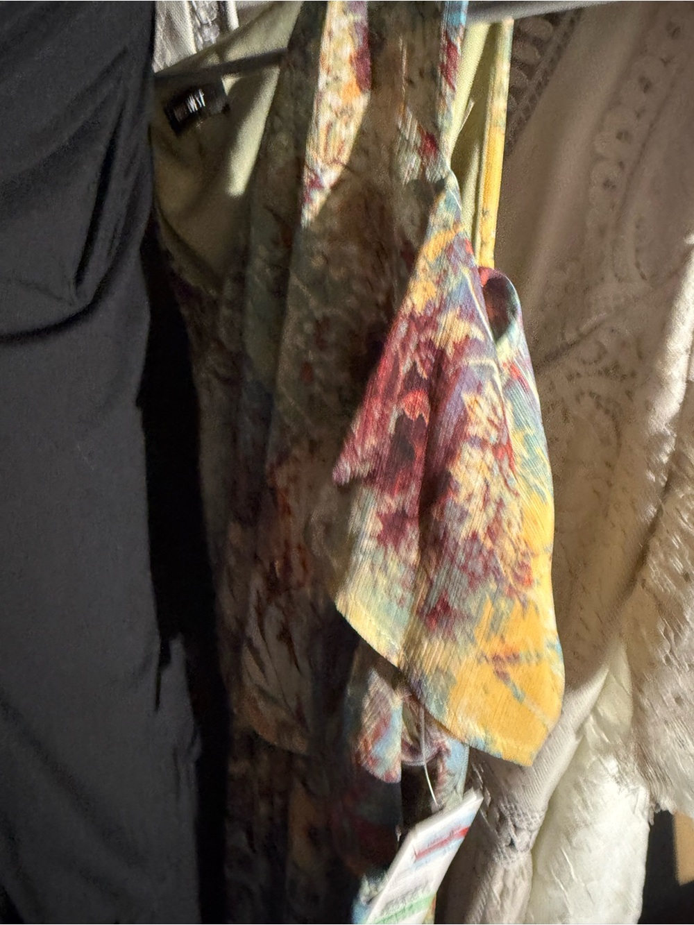 Floral Multicolor Sleeveless Summer Dress - Yellow & Blue